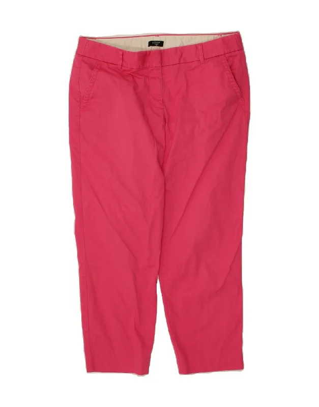 J. CREW Womens City Fit Straight Cropped Trousers US 8 Medium W30 L24 Pink Trousers practical durable