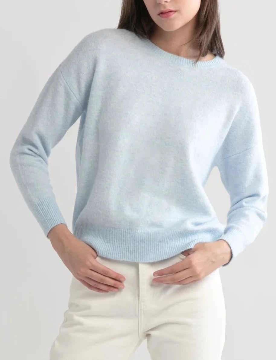 Basic Sweater in Baby Blue Layered Multi-layer Single Layer