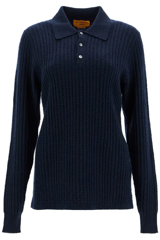 polo-inspired pullover U10610WL MIDNIGHT Crew Neck Wool