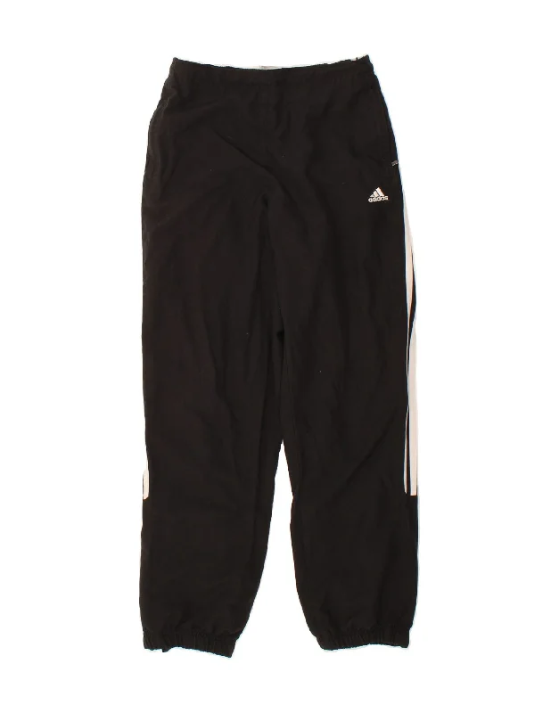 ADIDAS Womens Tracksuit Trousers Joggers UK 12 Medium Black Polyester Skinny Trousers Denim Stretchy