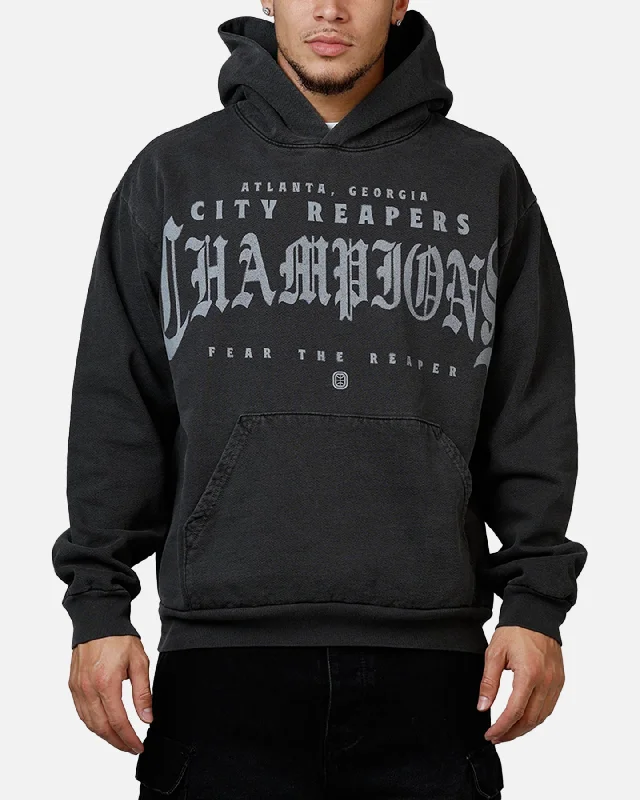 Overtime Champions Hoodie Vintage Black Hoodie with Embroidery Detailed Premium