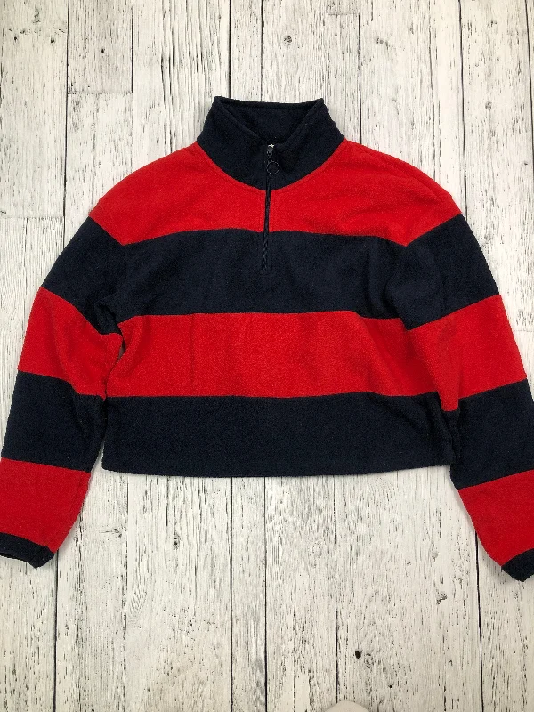 Garage red navy striped sweater - Hers XS Long Sweater Short Sweater Cropped Sweater