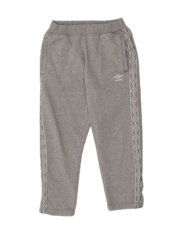 UMBRO Womens Graphic Tracksuit Trousers UK 10 Small  Grey Cotton Trousers fashionable chic