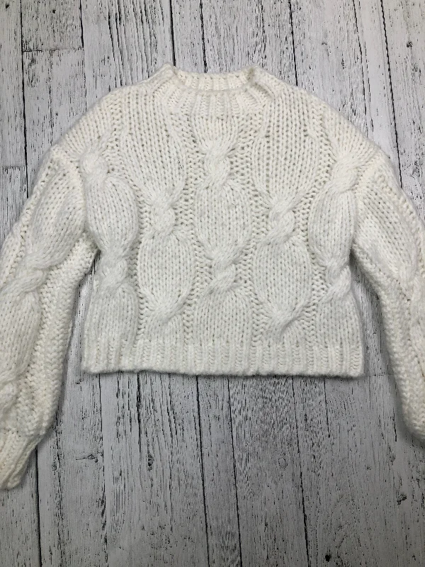 Hollister white knit sweater - Hers XS Lightweight Heavyweight Midweight