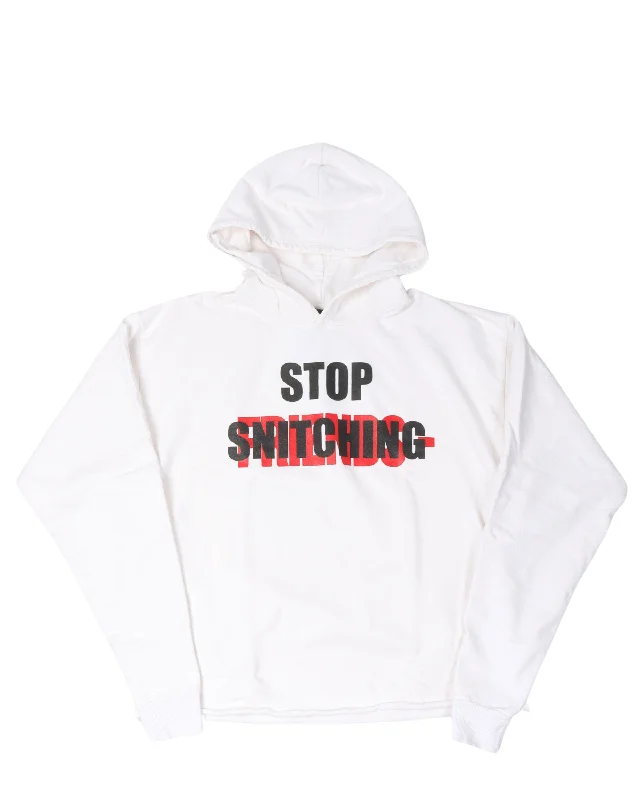 Stop Snitching No Cap Hoodie Hoodie with Hem Patch Decorative Personalized