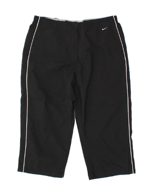 NIKE Womens Straight Capri Trousers UK 14/16 Large W32 L20 Black Polyester Trousers Bestseller Popular