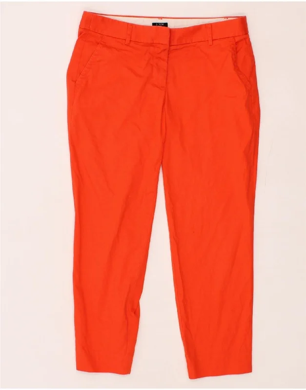 J. CREW Womens City Fit Slim Chino Trousers US 4 Small W27 L25 Orange Trousers Cargo Utility