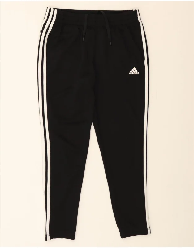 ADIDAS Womens Tracksuit Trousers UK 12/14 Medium  Black Polyester Trousers Fleece Cozy