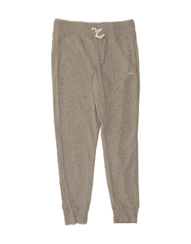 O'NEILL Womens Tracksuit Trousers Joggers UK 14 Medium Grey Cotton Trousers sophisticated sleek