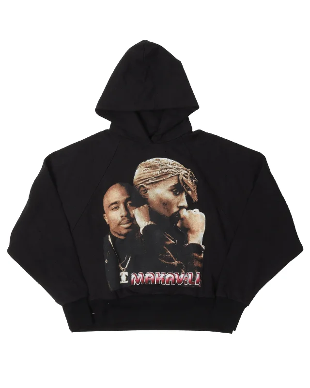 Reworked Vintage Makaveli Tupac Hoodie Hoodie with Crew Neck Simple Timeless