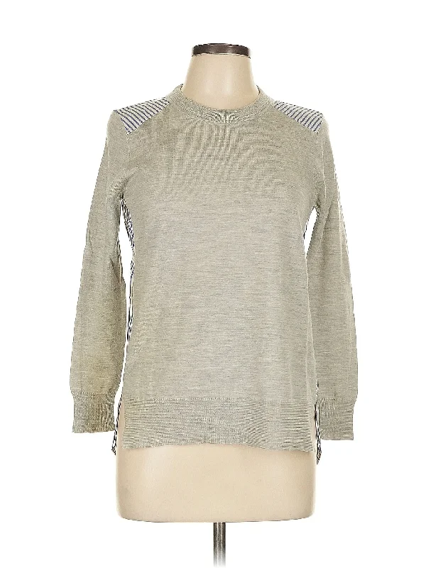 Wool Pullover Sweater Short Sleeve Top