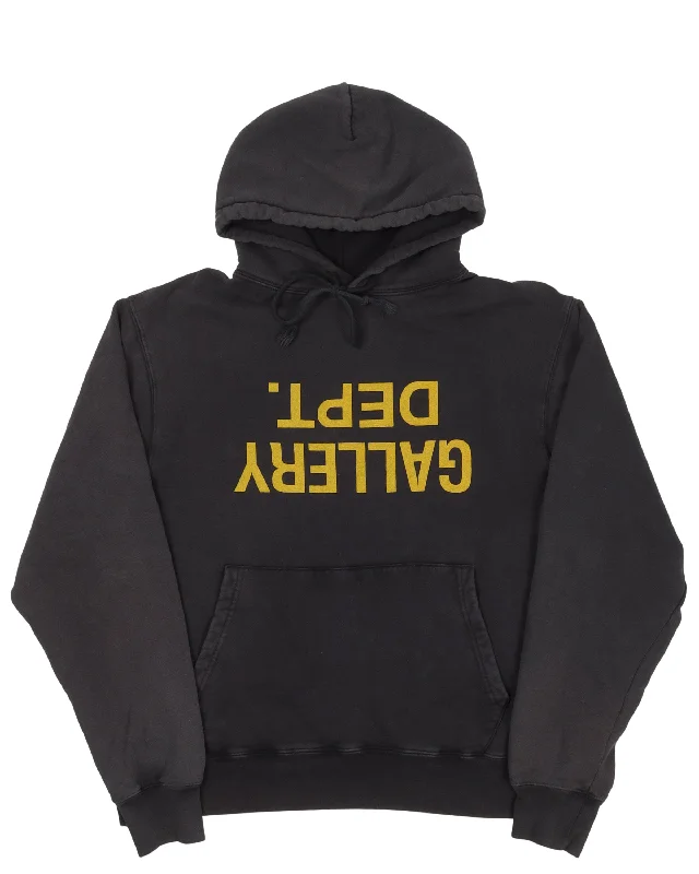 Flipped Logo Hoodie Hoodie with Camouflage Military Edgy