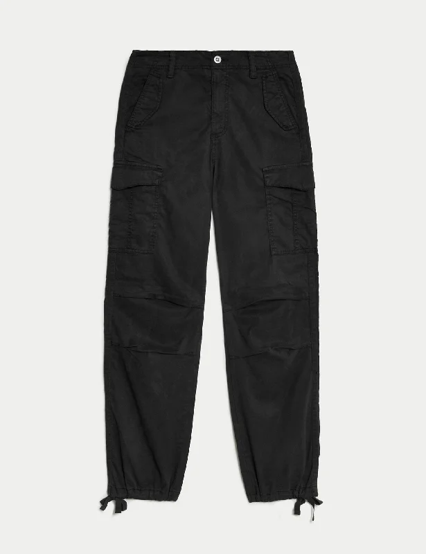 Lyocell™ Rich Cargo Straight Leg Trousers Trousers versatile all-occasion