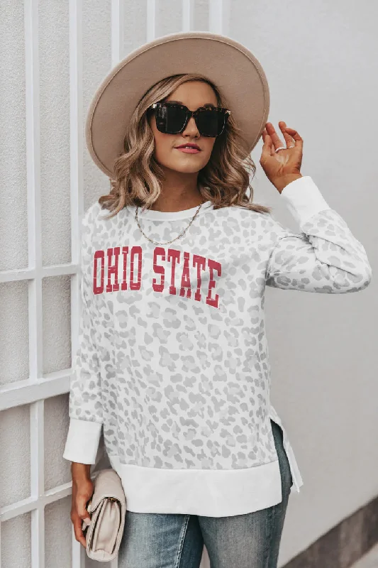 OHIO STATE BUCKEYES DAY OFF SIDE SPLIT PULLOVER Tight Sleeve Top