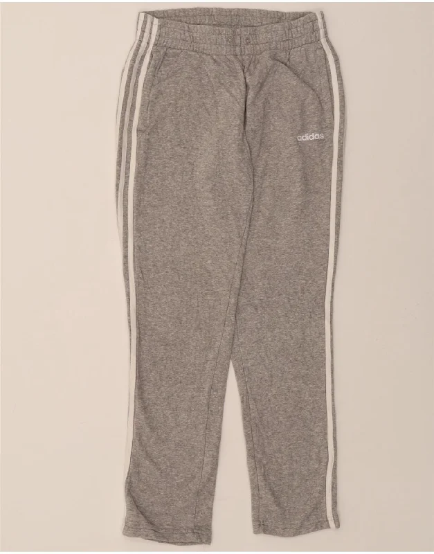 ADIDAS Womens Tracksuit Trousers UK 8/10 Small  Grey Cotton Trousers Designer Luxury