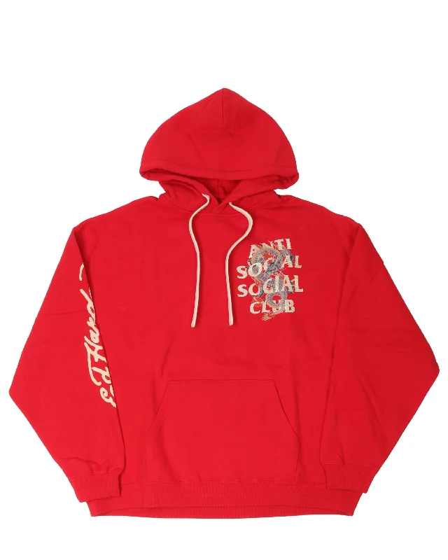 Anti Social Social Club Hoodie Hoodie with Hem Contrast Bold Stylish