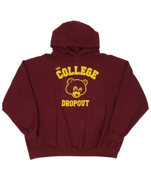 College Dropout Hoodie Hoodie with Mock Neck Collared Structured