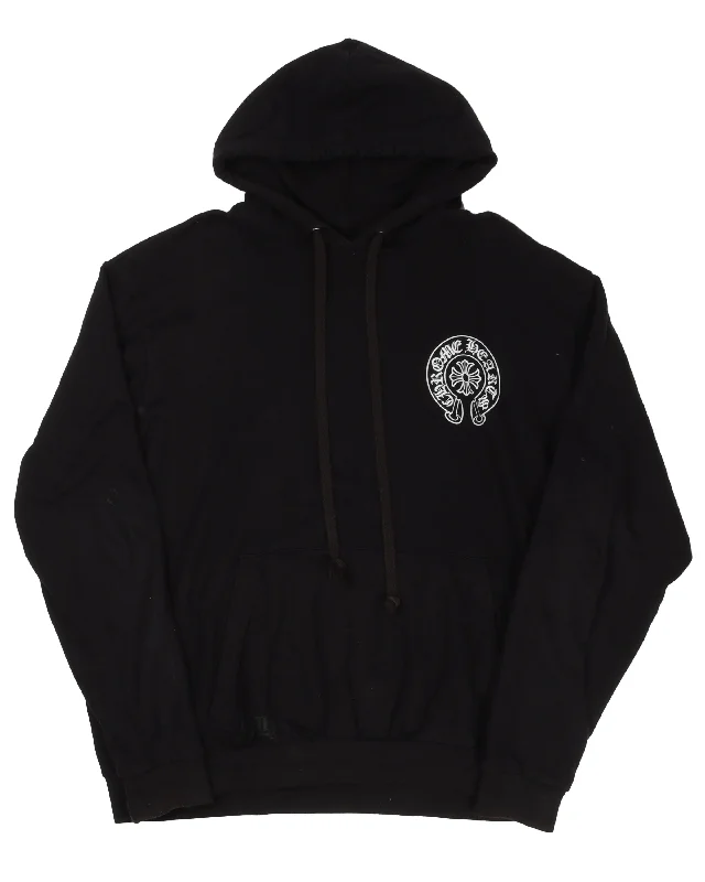 St. Barth Horseshoe Logo Hoodie Hoodie with Side Slits Relaxed Casual