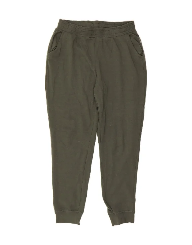 EDDIE BAUER Womens Tracksuit Trousers Joggers UK 8 Small Green Polyester Trousers Seasonal Trendy