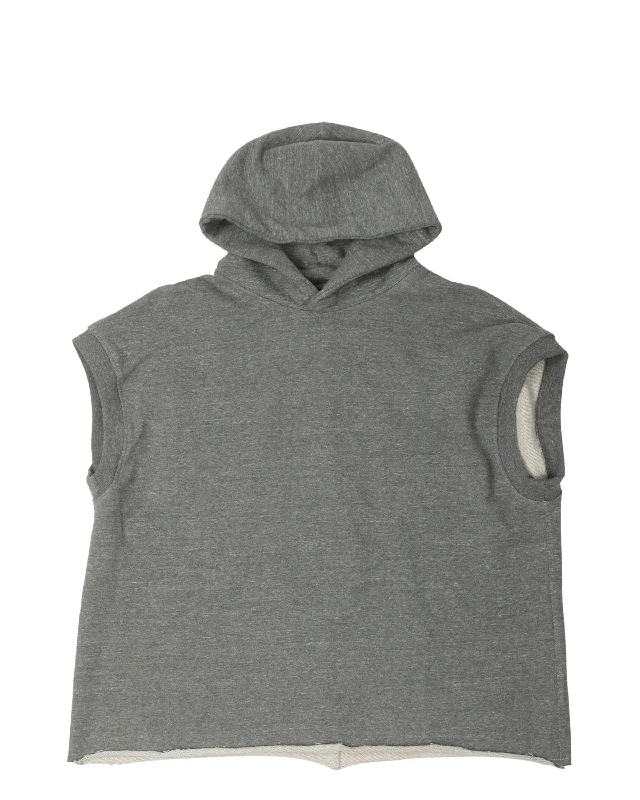 Fifth Collection Sleeveless Hoodie Hoodie with Batwing Sleeves Loose Dramatic