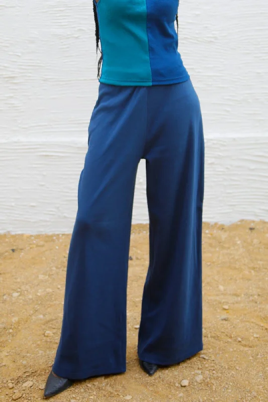 Ribbed Wide-leg Trouser Trousers Handmade Artisanal