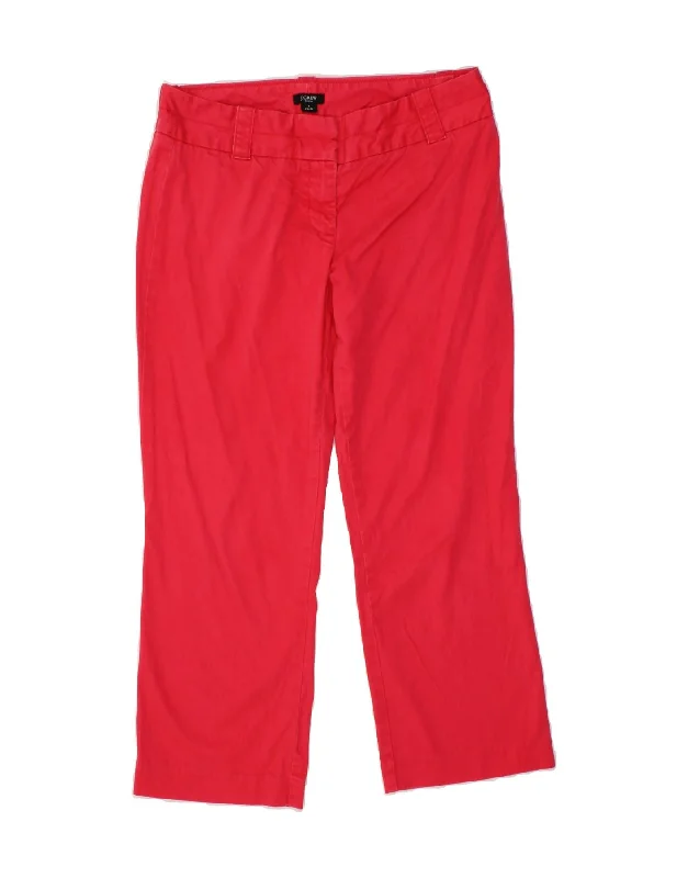 J. CREW Womens City Fit Straight Chino Trousers US 4 Small W27 L26 Red Trousers Velvet Soft