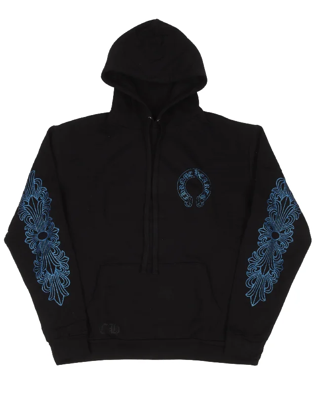 Blue Horseshoe Friends and Family Hoodie Hoodie with Longline Fit Extended Stylish