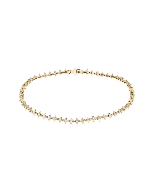 Exclusive Jewelry Offers – Sparkle For Less Adina Reyter 14K 0.97 ct. tw. Diamond London Spike Tennis Bracelet