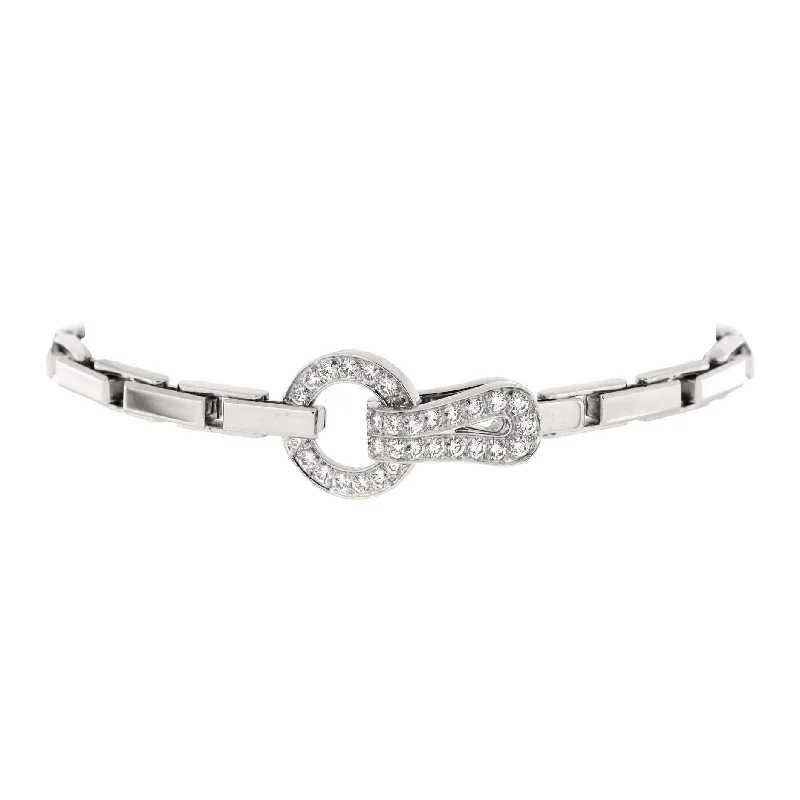 Don't Miss Out On Bestselling Jewelry At Special Prices Agrafe Chain Link Bracelet 18K White Gold and Diamonds