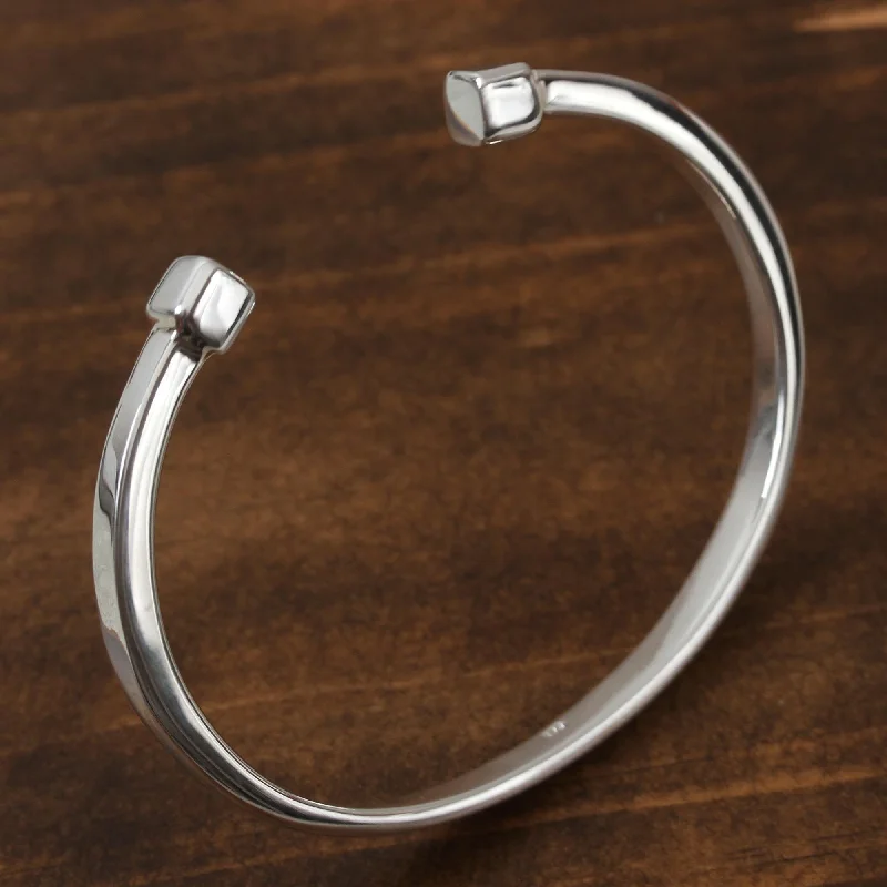 Stunning Jewelry At Even More Stunning Prices Beginning and End High-Polish Sterling Silver Cuff Bracelet from Mexico