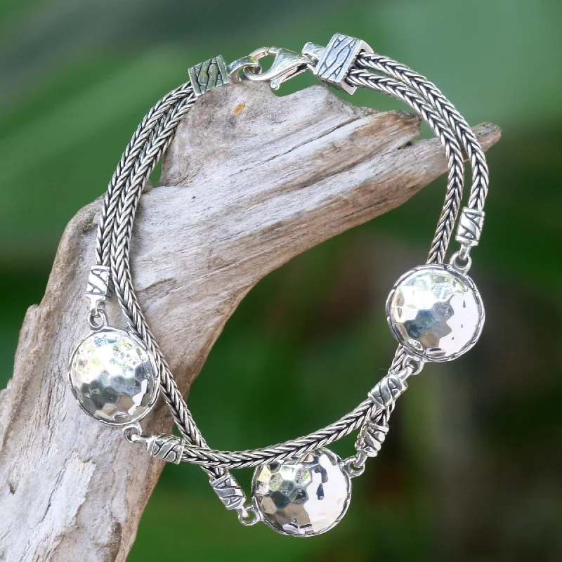 The Perfect Accessory For Less – Jewelry Sale Live Brilliant Moons Hand Made Sterling Silver Naga Link Bracelet from Bali