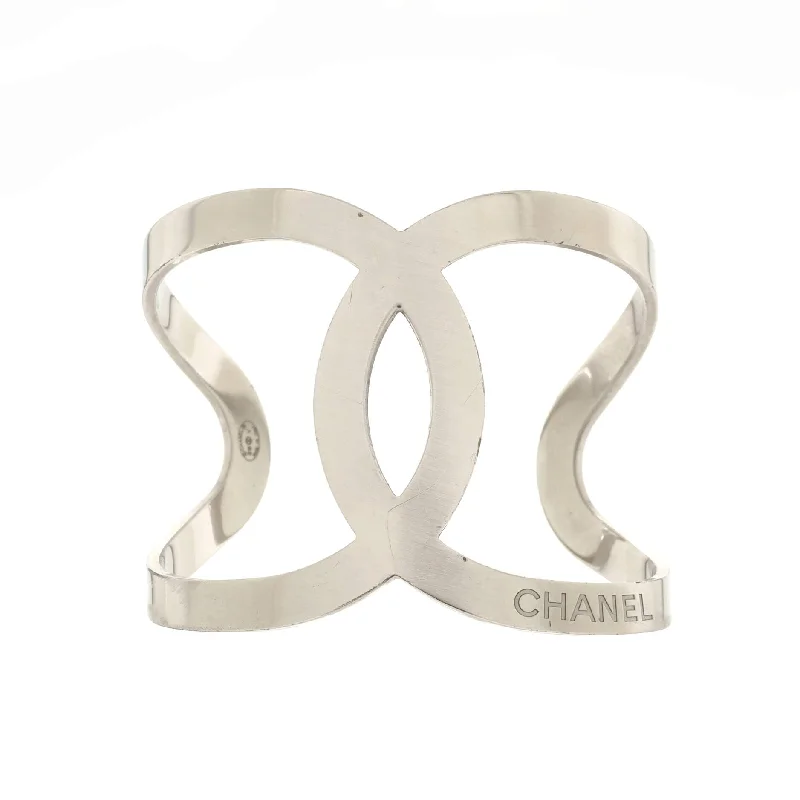 Accessorize For Less – Luxury Jewelry At Affordable Prices CC Cut-Out Cuff Bracelet Metal Wide