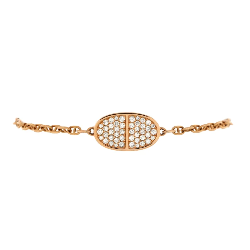 Sparkle On A Budget – Fine Jewelry For Less Chaine d'Ancre Verso Bracelet 18K Rose Gold and Pave Diamonds