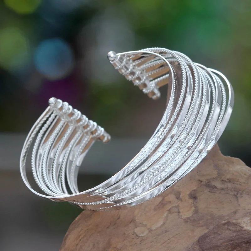 Celebrate Every Occasion With Sparkling Savings Concentric Sterling Silver Cuff Bracelet