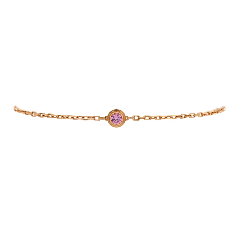 Timeless Elegance, Temporary Discounts – Act Fast D'Amour Bracelet 18K Rose Gold with Pink Sapphire