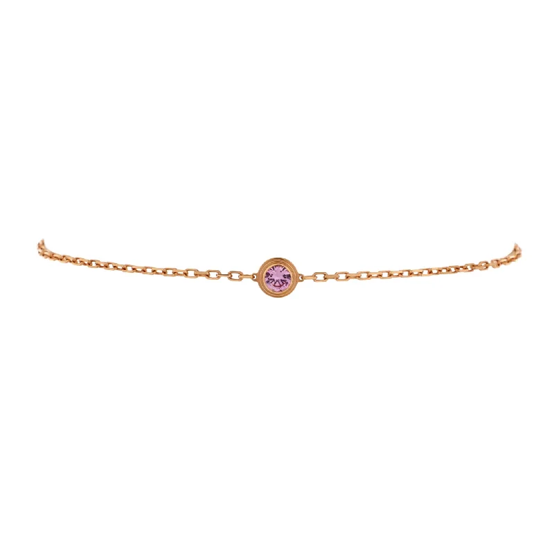 Get Ready To Sparkle – Special Jewelry Discounts D'Amour Bracelet 18K Rose Gold with Pink Sapphire
