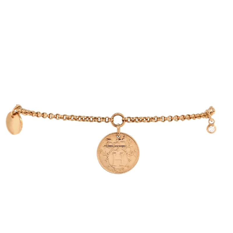 Seasonal Jewelry Sale – Upgrade Your Collection Ex-Libris Bracelet 18K Rose Gold with Diamond Small