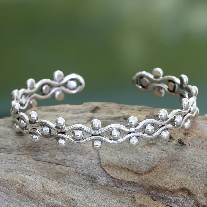 Once-A-Year Jewelry Deals – Shop Before They’Re Gone Floral Buds Sterling Silver Cuff Bracelet from Indonesia