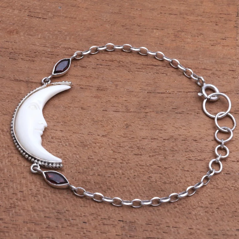 Accessorize For Less – Luxury Jewelry At Affordable Prices Happy Crescent Crescent Moon Garnet Pendant Bracelet