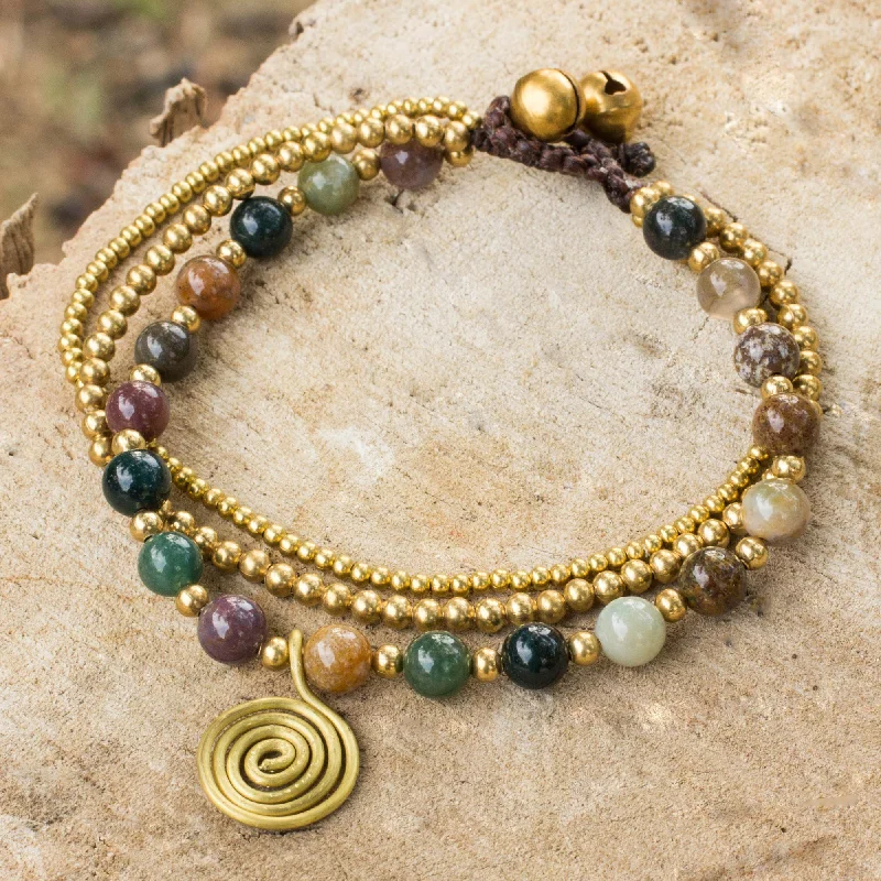 Your Dream Jewelry At Dream Prices – Shop Now Harmonious Blend Thai Beaded Jasper and Brass Bracelet