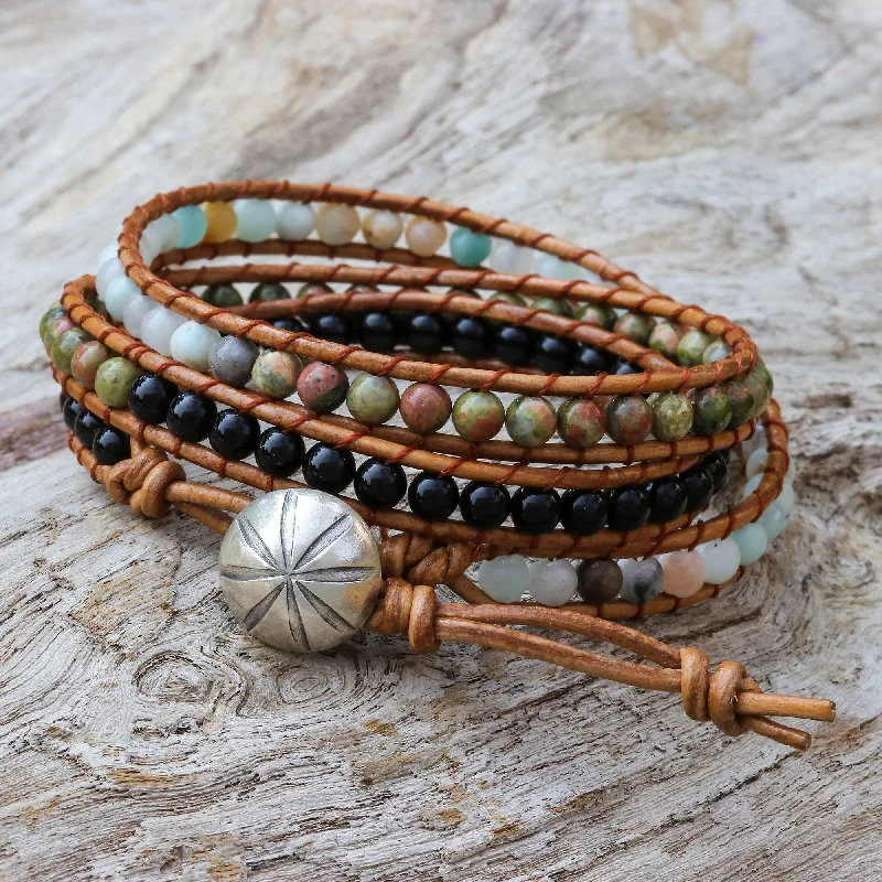 Get The Jewelry You Love At A Price You Love Karen Variety Multi-Gemstone Beaded Wrap Bracelet from Thailand
