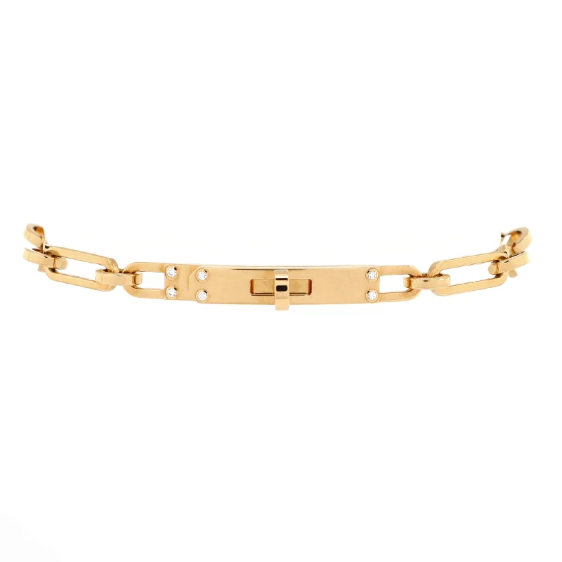 Luxury Jewelry Clearance – Shop Premium Styles Now Kelly Chaine Bracelet 18K Yellow Gold with Diamonds Small