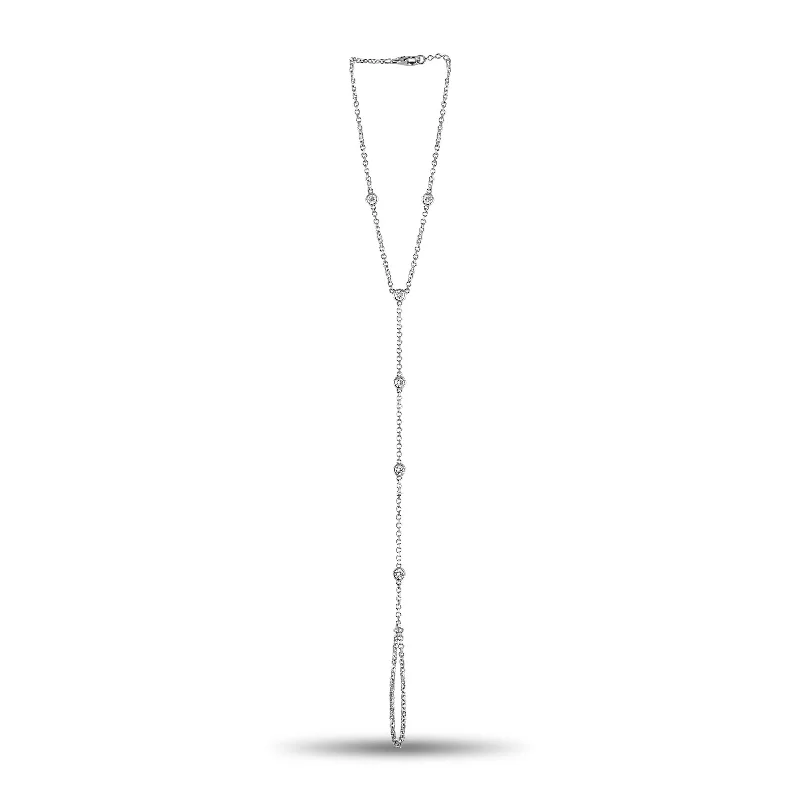 Shop Dazzling Jewelry At The Best Prices LB Exclusive 14K White Gold 0.60ct Diamond Hand Chain Bracelet BR09726-W