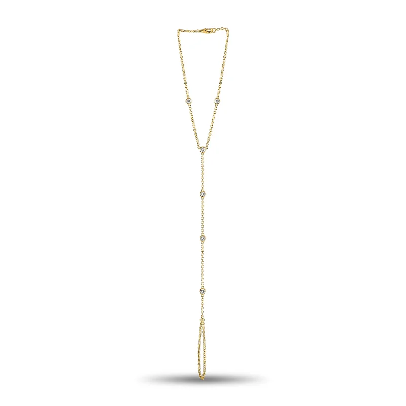 Flash Sale On Stunning Jewelry – Don't Miss Out LB Exclusive 14K Yellow Gold 0.60ct Diamond Hand Chain Bracelet BR09727-Y