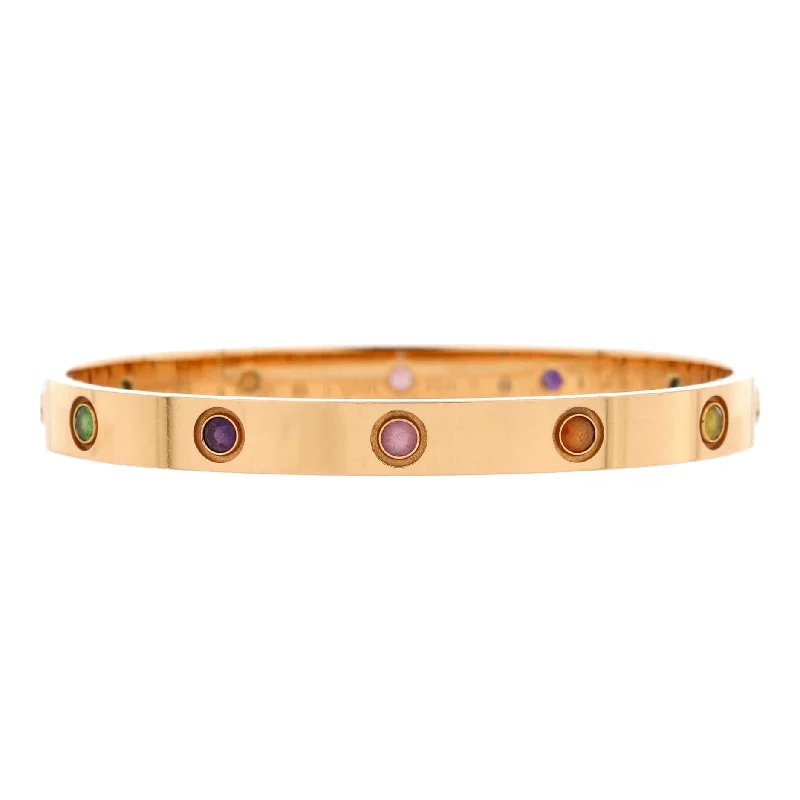 Timeless Beauty, Unbeatable Deals – Jewelry Sale On Love 10 Stone Bracelet 18K Rose Gold with Garnet, Amethyst and Sapphire