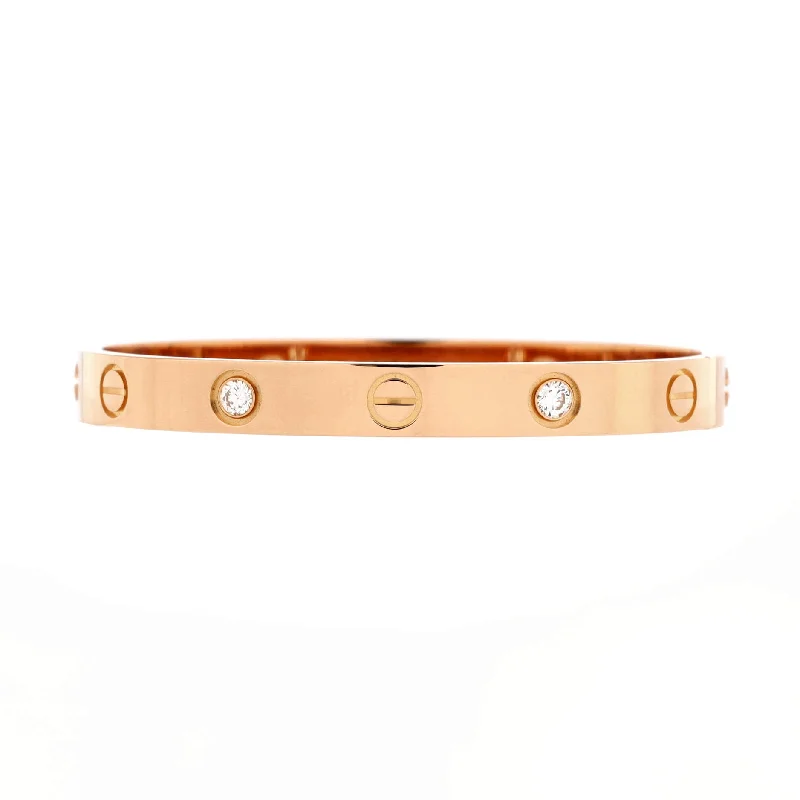 Shop Handcrafted Jewelry At Special Promotional Rates Love 4 Diamond Bracelet 18K Rose Gold with Diamonds