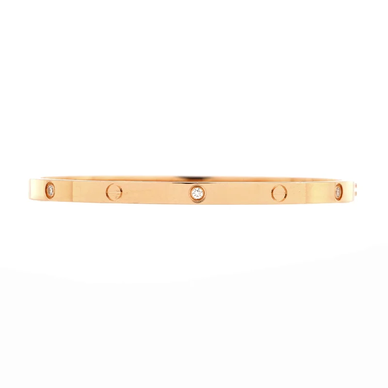 Shop High-Quality Jewelry At Jaw-Dropping Discounts Love 6 Diamond Bracelet 18K Rose Gold and Diamonds Small