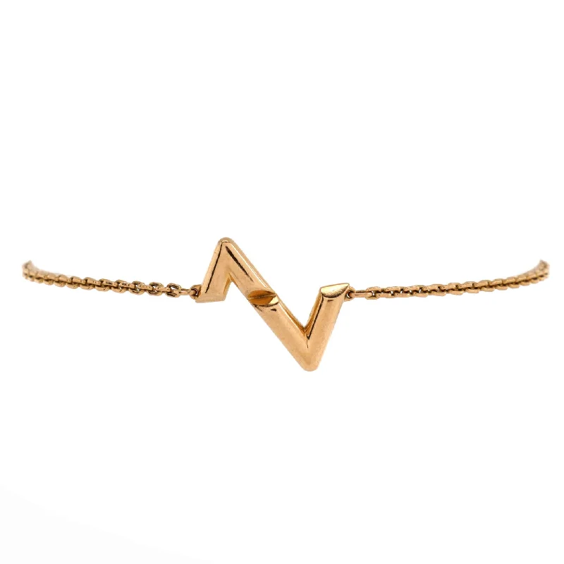 Romantic Heart-Shaped Jewelry For Special Gifts LV Volt Upside Down Chain Bracelet 18K Rose Gold