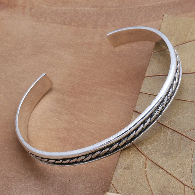 Bold And Beautiful Jewelry Now At Irresistible Prices Measure by Measure Sleek Hand Crafted Sterling Silver Cuff Bracelet