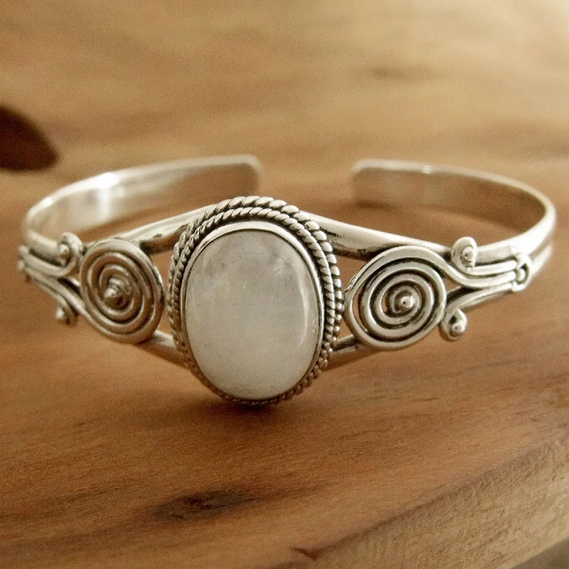 Trendy Minimalist Jewelry For Everyday Wear Morning Magic Sterling Silver Cuff Bracelet